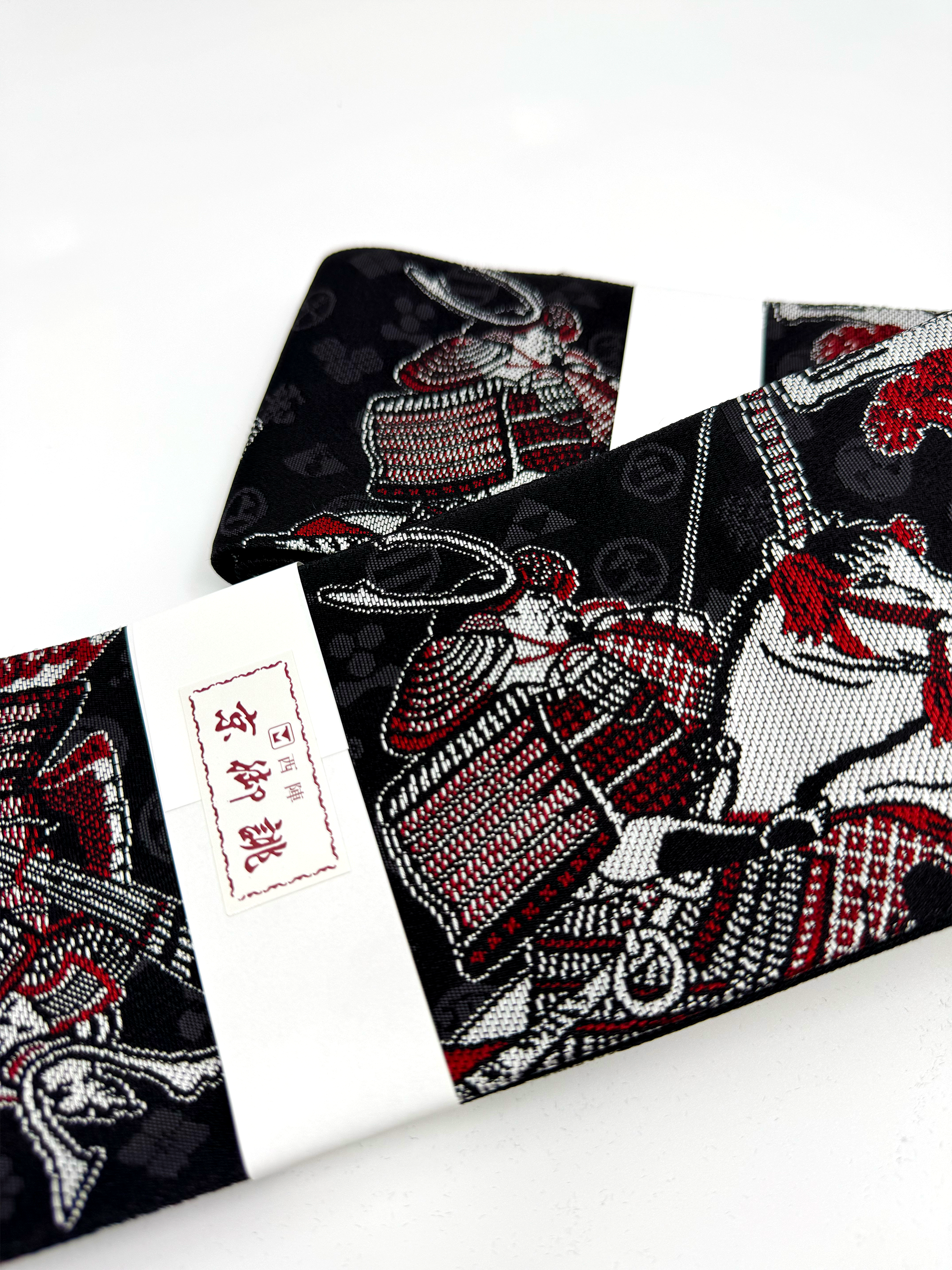 Samurai Warrior & Family Crests Kaku Obi – Usen Fuma Original, Hakata Weave